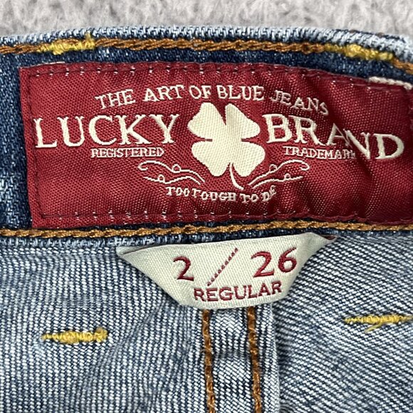 Lucky Brand Jeans Womens 2 Blue Sofia Boot Faded Low Rise Stretch - Picture 3 of 10